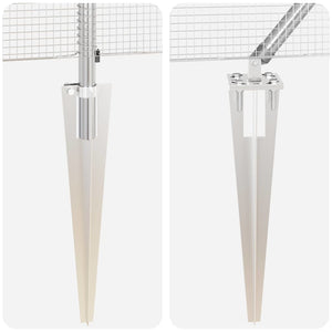 Recinzione con pali. Argento 0.5 x 10 m Acciaio 3351914