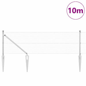 Recinzione con pali. Argento 0.5 x 10 m Acciaio 3351916