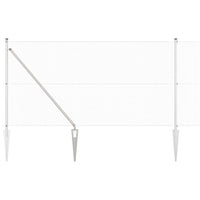 Recinzione con pali. Argento 1 x 10 m Acciaio 3351927