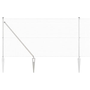 Recinzione con pali. Argento 1.4 x 10 m Acciaio 3351935