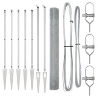 Recinzione con pali. Argento 1.4 x 10 m Acciaio 3351935