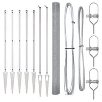 Recinzione con pali. Argento 1.5 x 10 m Acciaio 3351940