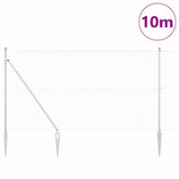 Recinzione con pali. Argento 1.5 x 10 m Acciaio 3351940