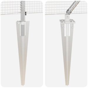 Recinzione con pali. Argento 0.5 x 25 m Acciaio 3351950