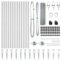 Recinzione con pali. Argento 0.5 x 25 m Acciaio 3351950