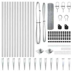 Recinzione con pali. Argento 0.5 x 25 m Acciaio 3351951