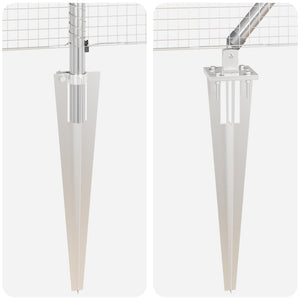 Recinzione con pali. Argento 0.6 x 25 m Acciaio 3351955