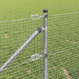 Recinzione con pali. Argento 0.8 x 25 m Acciaio 3351959