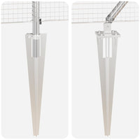 Recinzione con pali. Argento 1 x 25 m Acciaio 3351963