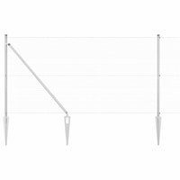 Recinzione con pali. Argento 1 x 25 m Acciaio 3351964