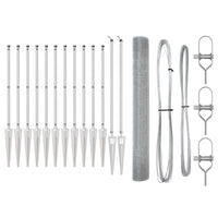 Recinzione con pali. Argento 1.4 x 25 m Acciaio 3351970