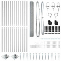 Recinzione con pali. Argento 1.4 x 25 m Acciaio 3351970