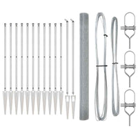 Recinzione con pali. Argento 1.6 x 25 m Acciaio 3351977