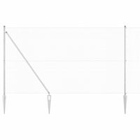 Recinzione con pali. Argento 1.6 x 25 m Acciaio 3351978