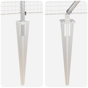 Recinzione con pali. Argento 1.6 x 25 m Acciaio 3351979