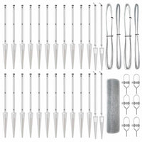 Recinzione con pali. Argento 0.6 x 50 m Acciaio 3351989