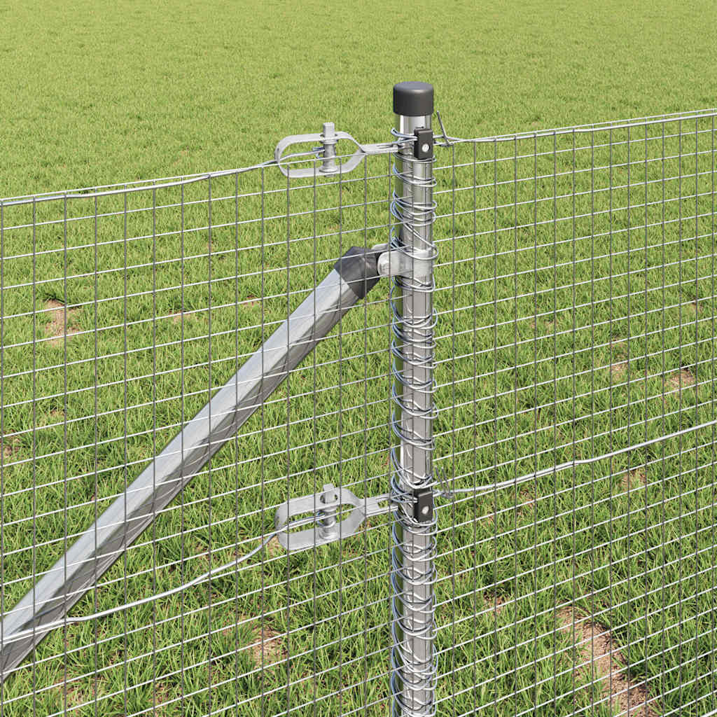 Recinzione con pali. Argento 0.8 x 50 m Acciaio 3351994