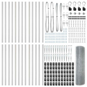 Recinzione con pali. Argento 0.8 x 50 m Acciaio 3351994