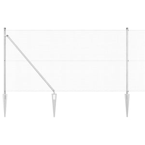 Recinzione con pali. Argento 1 x 50 m Acciaio 3351996