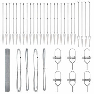 Recinzione con pali. Argento 1.2 x 50 m Acciaio 3352000