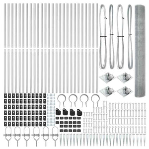 Recinzione con pali. Argento 1.2 x 50 m Acciaio 3352003