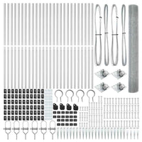 Recinzione con pali. Argento 1.4 x 50 m Acciaio 3352007