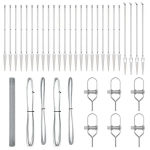 Recinzione con pali. Argento 1.5 x 50 m Acciaio 3352010