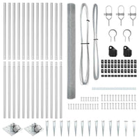 Recinzione con pali. Argento 1.5 x 50 m Acciaio 3352011