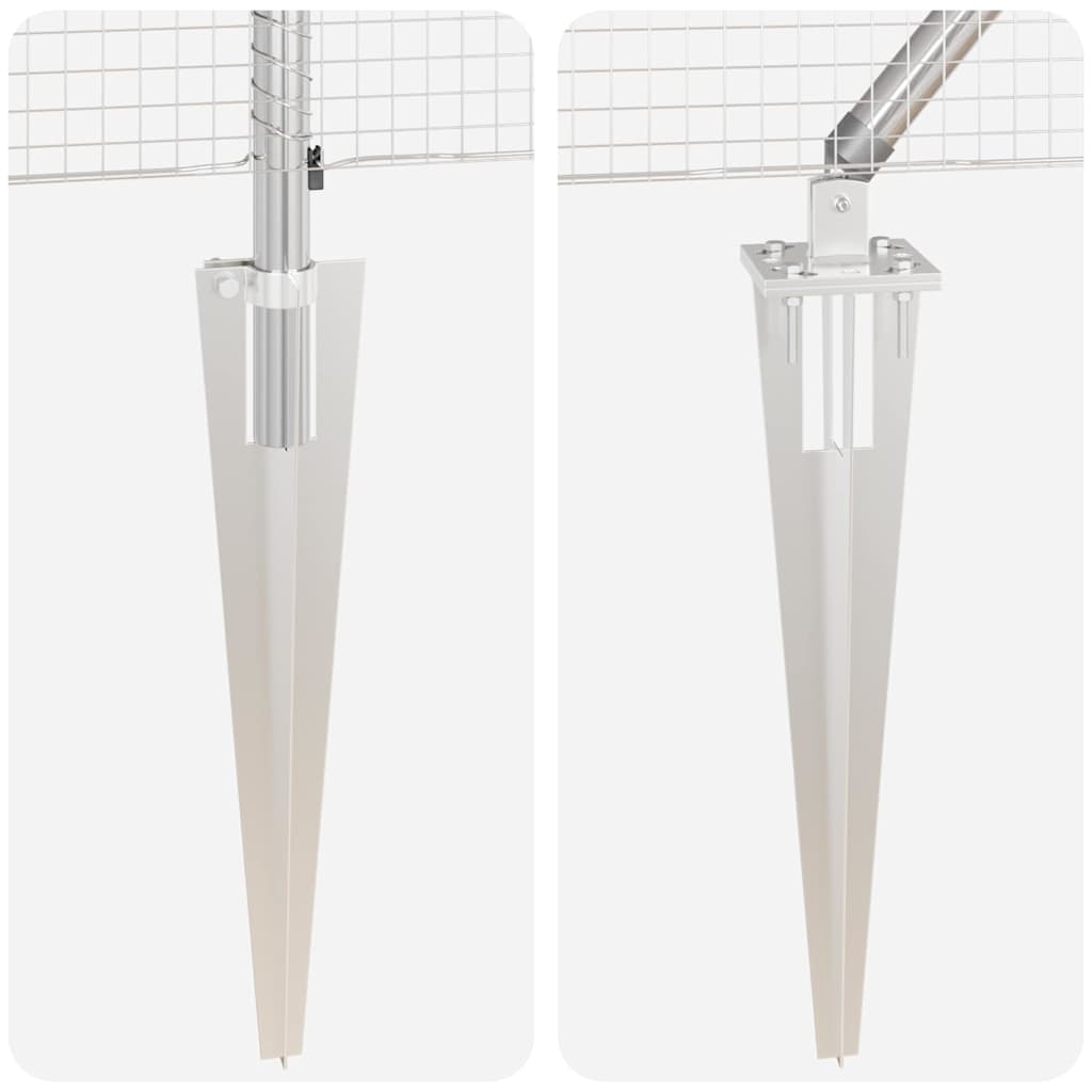 Recinzione con pali. Argento 0.4 x 100 m Acciaio 3352015