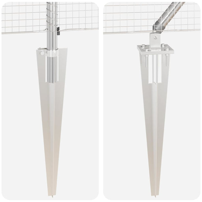 Recinzione con pali. Argento 0.5 x 100 m Acciaio 3352019