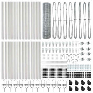 Recinzione con pali. Argento 1 x 100 m Acciaio 3352028