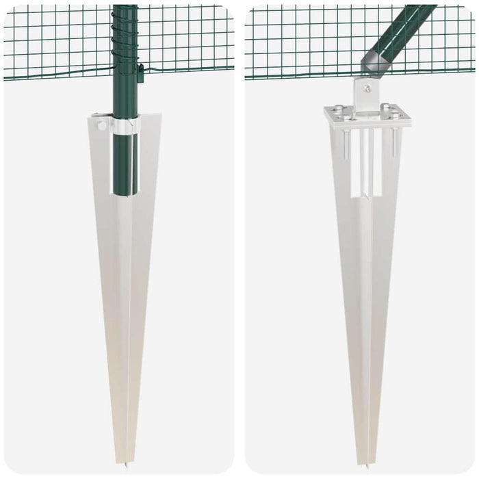 Recinzione con pali. Verde 0.4 x 10 m Acciaio 3352030