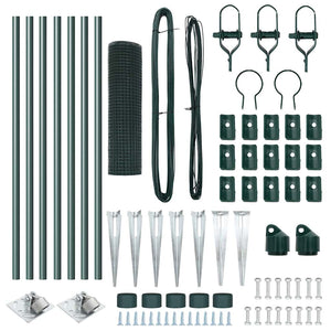 Recinzione con pali. Verde 0.5 x 10 m Acciaio 3352033