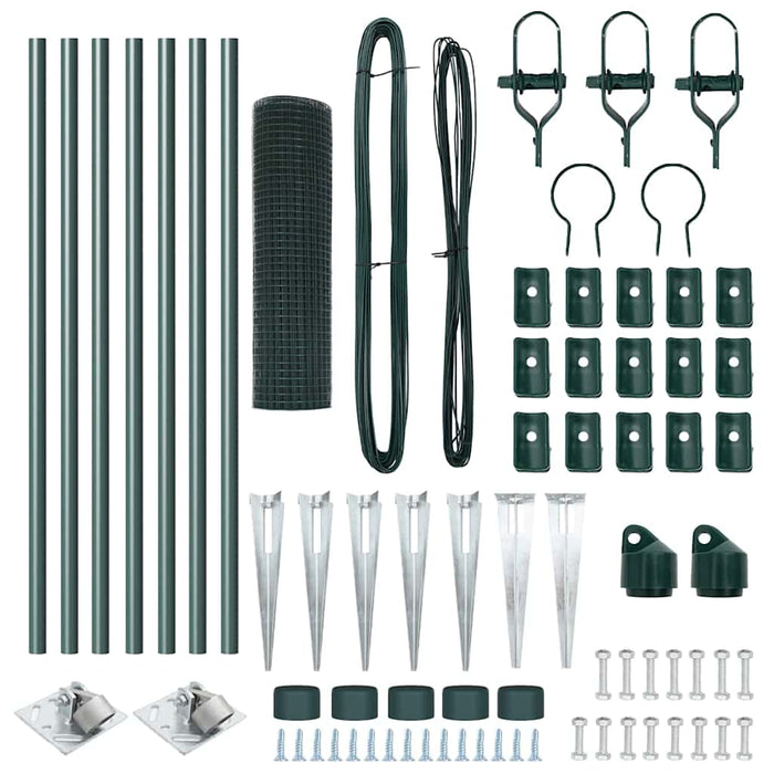 Recinzione con pali. Verde 0.6 x 10 m Acciaio 3352037