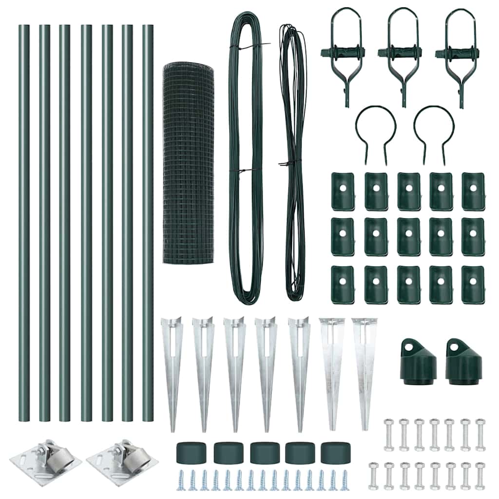 Recinzione con pali. Verde 0.8 x 10 m Acciaio 3352042