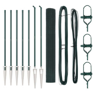 Recinzione con pali. Verde 1 x 10 m Acciaio 3352045