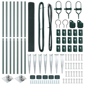 Recinzione con pali. Verde 1.2 x 10 m Acciaio 3352050