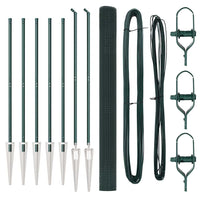 Recinzione con pali. Verde 1.6 x 10 m Acciaio 3352062