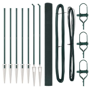 Recinzione con pali. Verde 1.6 x 10 m Acciaio 3352062