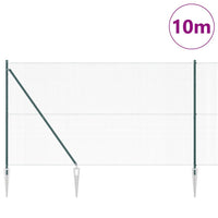 Recinzione con pali. Verde 1.6 x 10 m Acciaio 3352062