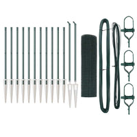 Recinzione con pali. Verde 0.6 x 25 m Acciaio 3352073