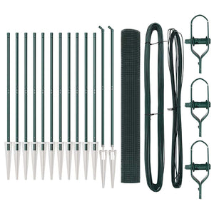 Recinzione con pali. Verde 1.2 x 25 m Acciaio 3352086