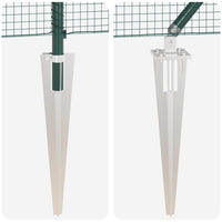 Recinzione con pali. Verde 1.4 x 25 m Acciaio 3352090