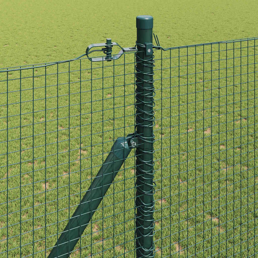 Recinzione con pali. Verde 1.4 x 25 m Acciaio 3352090