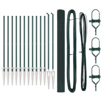 Recinzione con pali. Verde 1.5 x 25 m Acciaio 3352094