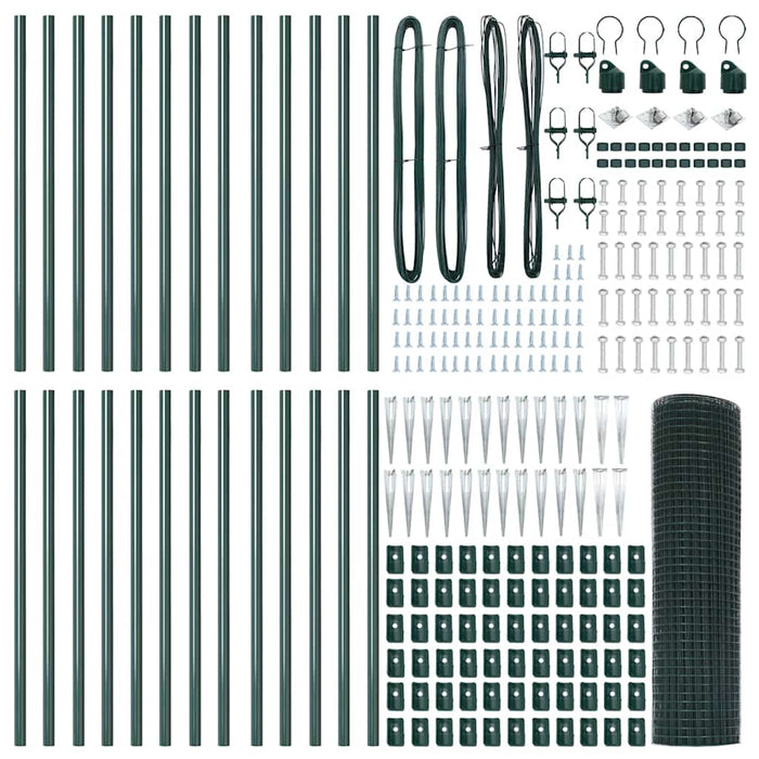 Recinzione con pali. Verde 0.4 x 50 m Acciaio 3352101