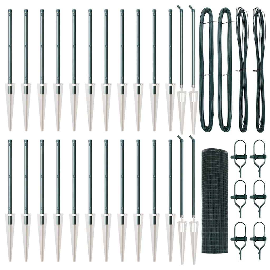 Recinzione con pali. Verde 0.6 x 50 m Acciaio 3352109