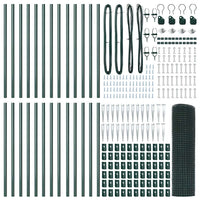 Recinzione con pali. Verde 0.8 x 50 m Acciaio 3352114
