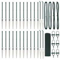 Recinzione con pali. Verde 1 x 50 m Acciaio 3352116