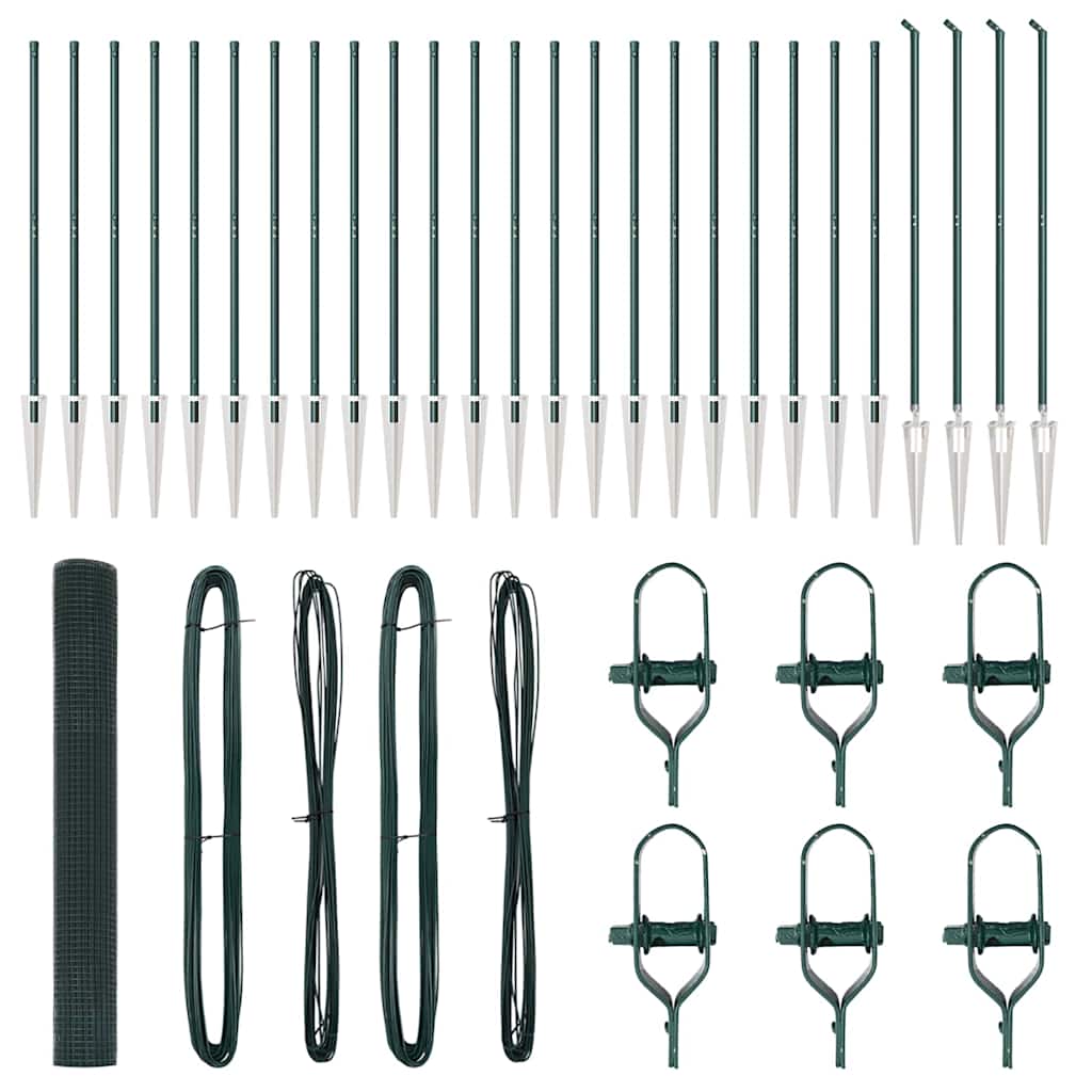 Recinzione con pali. Verde 1.2 x 50 m Acciaio 3352119